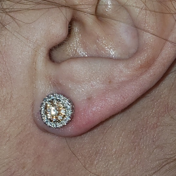 🎆TRADED! NOT FOR SALE! Genuine Diamond Earrings🎆 - Picture 7 of 8